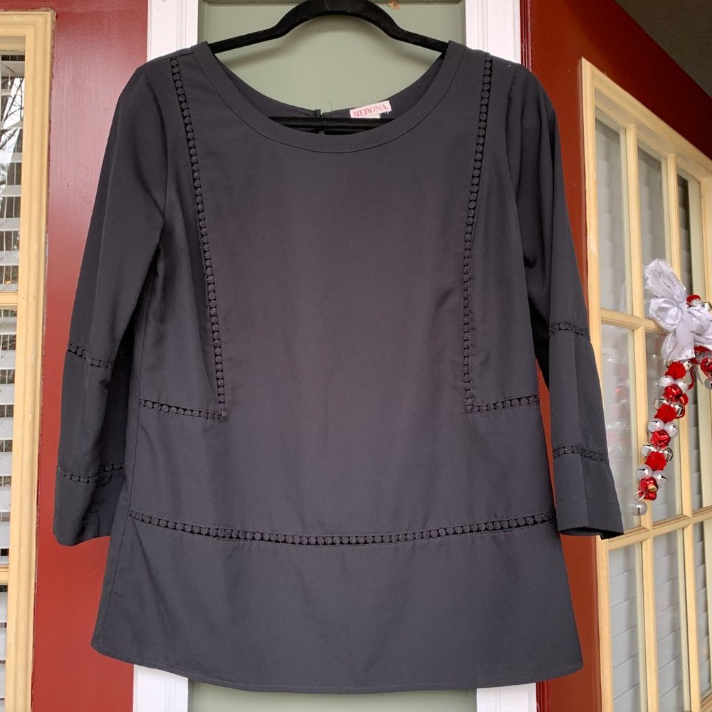 Merona Black Blouse Small